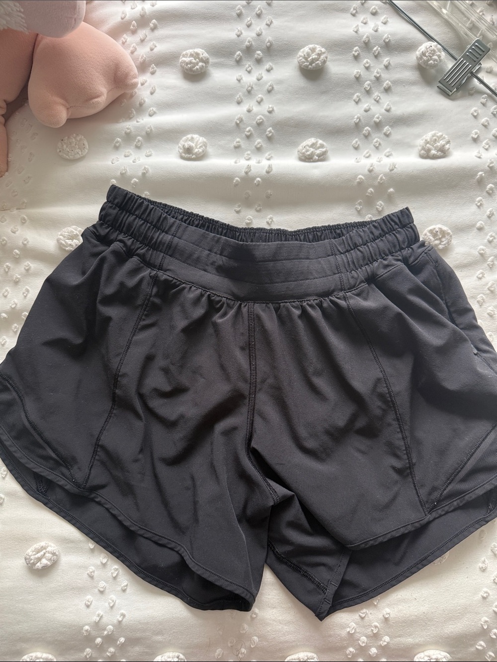 lululemon athletica Black Running Shorts with Elastic Waistband